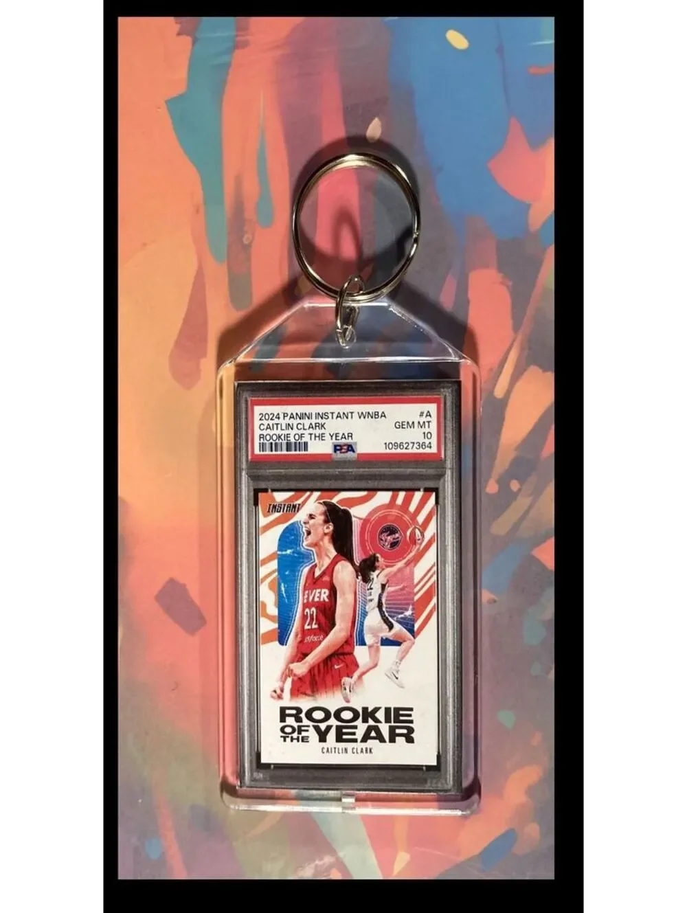 3019 Caitlin Clark 2024 Panini ROY Custom Keychain - A Great Gift
